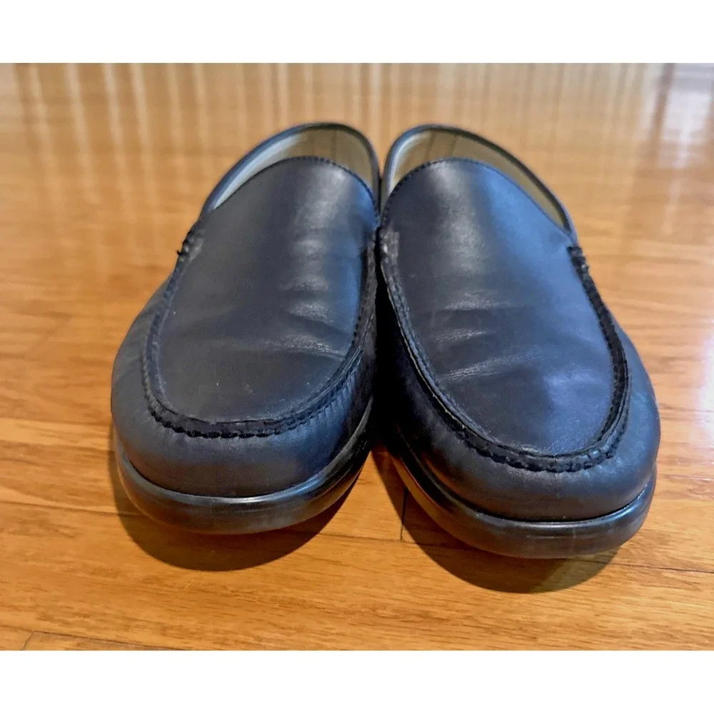 SAS Venetian Handsewn Slip On Black Leather Loafer Shoes Mens Size 13W Made USA